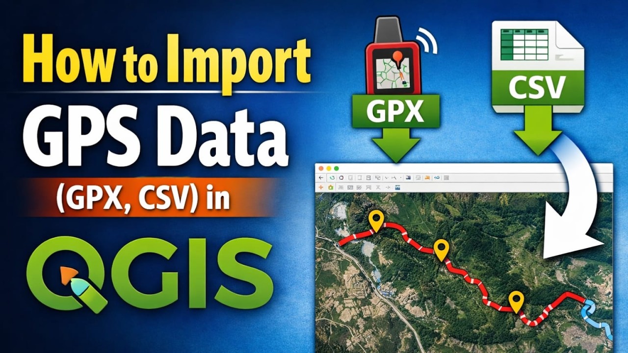 How to Add GPS Data (GPX + CSV) in QGIS | Easy Method | Mapora - YouTube