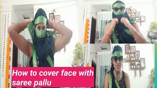 Face Cover With Saree Pallu Full Face Cover Saree Pallu Face Cover Face Cover