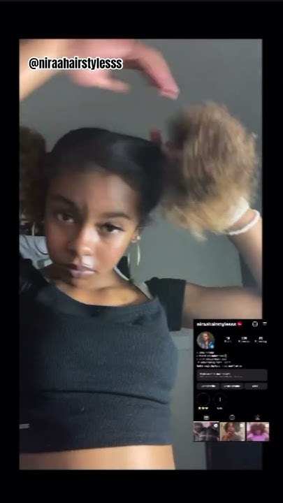 Side part with space buns💕 Follow @niraahairstyless on instagram & tik - Jasmine Stewart: Sexy Pics Of The TikTok Star With A Playful Side