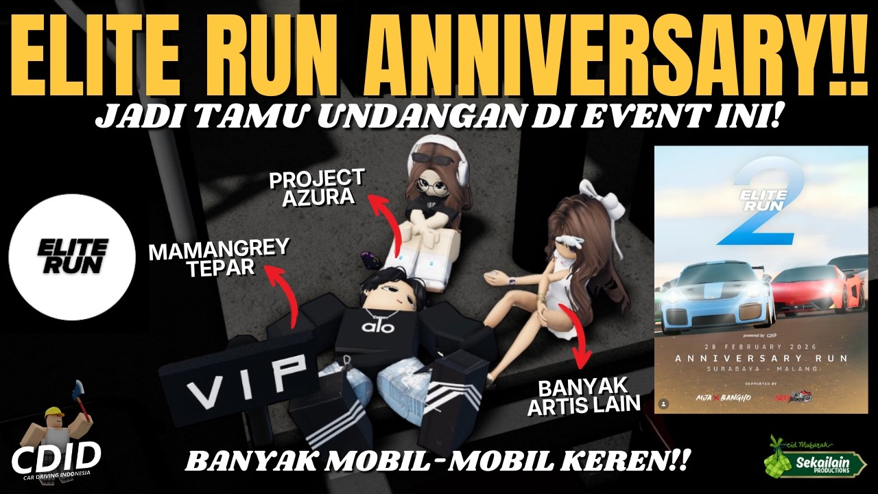 Event Elite Run Anniversary ke 2! Banyak ARTIS CDID!! Mamangrey Darren Afrizal dll!!
