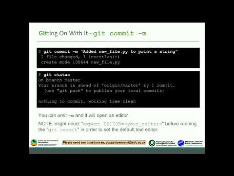 Introduction to Git and GitHub Webinar, Section 4 - Using Git: the tool