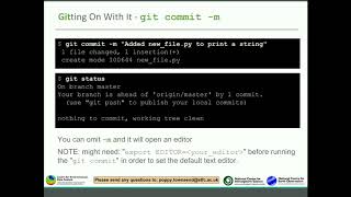 Introduction to Git and GitHub Webinar, Section 4 - Using Git: the tool