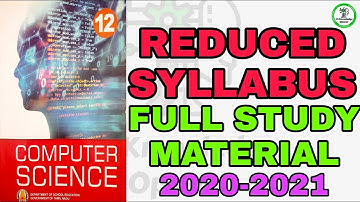 12th computer Science Reduced syllabus Full Study materials with answer|2021|CS KNOWLEDGE OPENER|