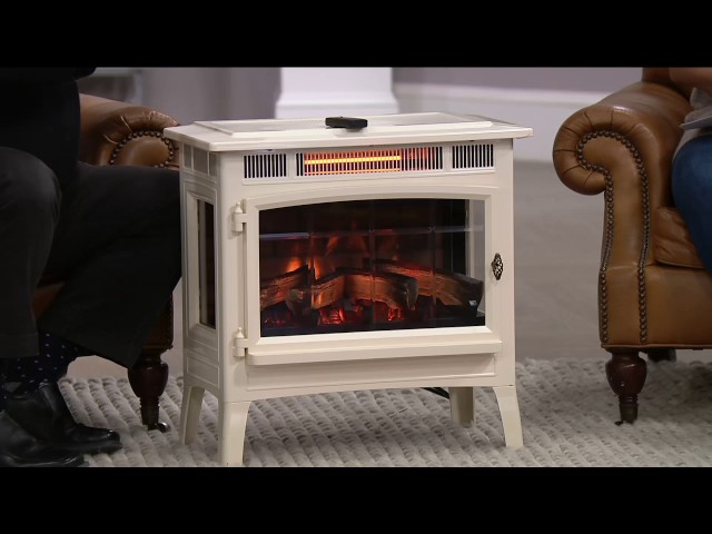 Duraflame Infrared Quartz Stove Heater with 3D Flame Effect u0026 Remote on QVC  - YouTube