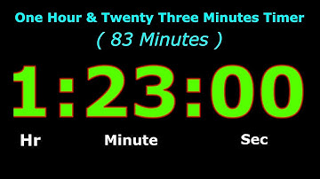 83 Minutes Timer, Digital Clock, 83 Minutes Alarm, 83 Min Stopwatch, One Hour Twenty Three Min Alarm