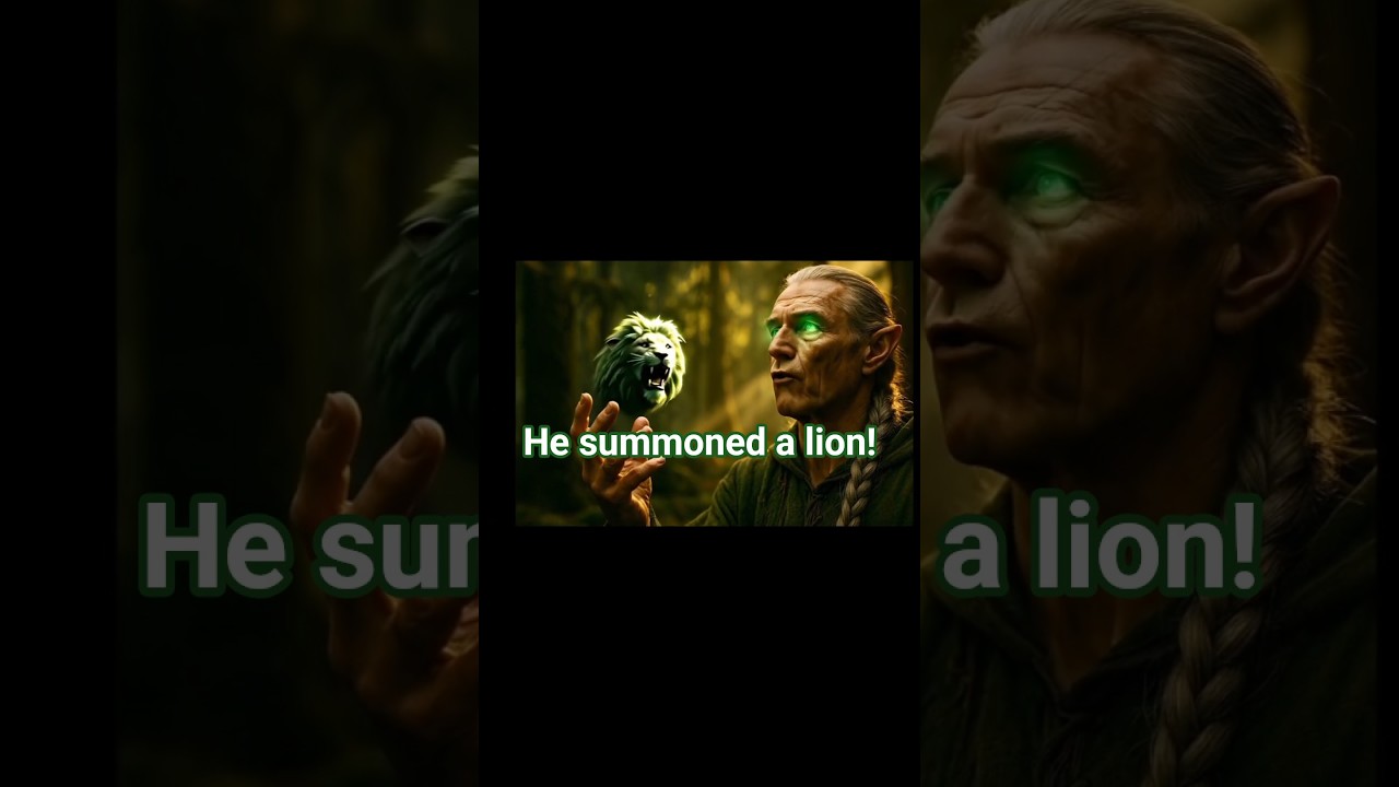 Elven Druid Summons Spirits#magic #elvish  #animation #spiritual #animals #animatedstories #lion