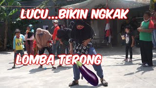 LOMBA IBU IBU GIRING BOLA PAKAI TERONG