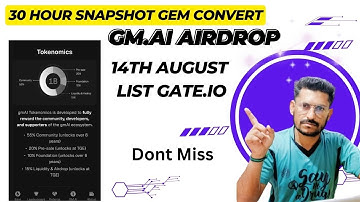 GM Ai Mining Telegram bot Airdrop |Gm Token Listing 14 August | Gm listing on Binance & Gate.io 2024