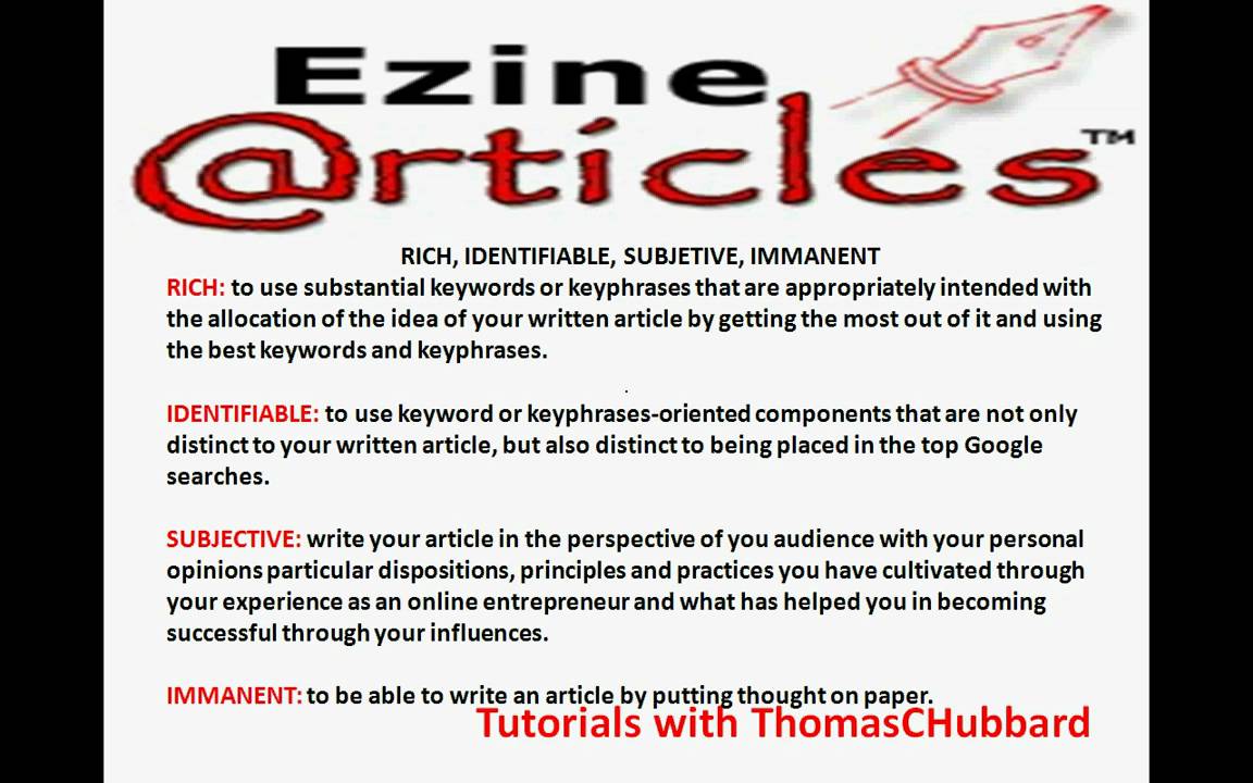 Ezine Articles   Article Title Keyword Richness