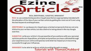 Ezine Articles   Article Title Keyword Richness