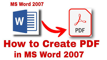 How to Create PDF in MS office Word 2007 || MS Office Word 2007 Se PDF Convert Kaise Kare