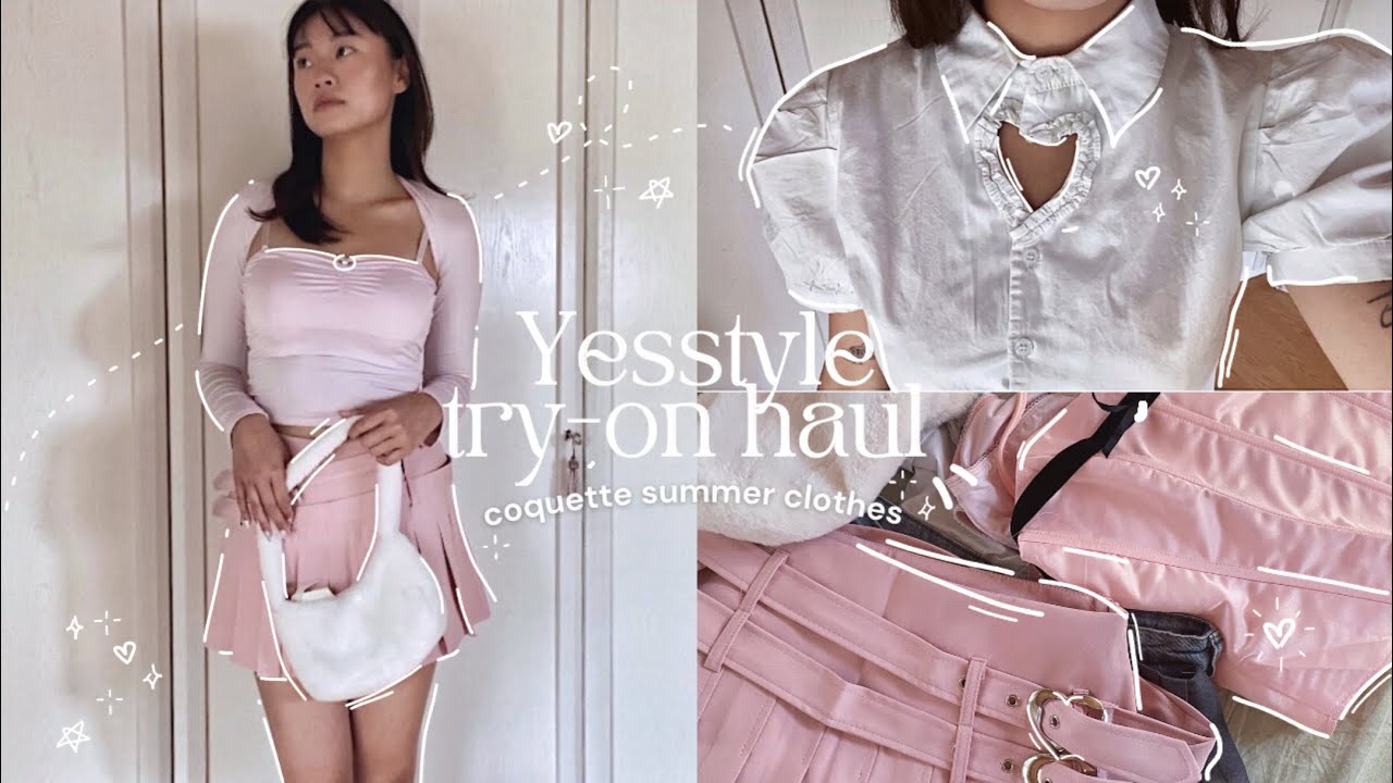 YESSTYLE HAUL: try-on coquette summer clothes ‎♡₊˚ 🦢 (cute & aesthetic) 