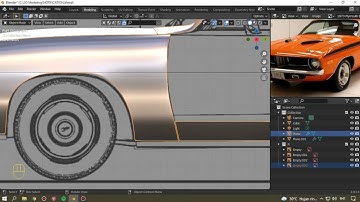 How to Make Plymouth Barracuda 1970 3D Car Using Blender Part  20