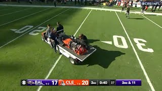 Jeremiah Owusu-Koramoah Suffers Serious Head Injury after Collision with Derrick Henry Carted Off