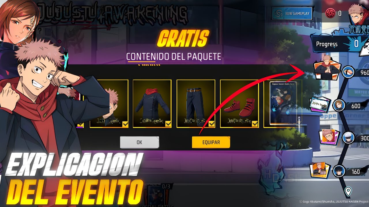 ♦️ASI PODRÁS RECLAMAR EL PAQUETE DE YUJI ITADORI GRATIS : EVENTO DE COLABORACIÓN JJ X FF !!..