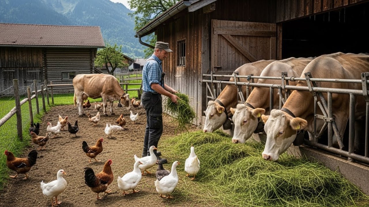 Inside the Vegetable Farm (Autumn Harvest) | Feeding Chickens & Ducks | Relaxing Farm Life