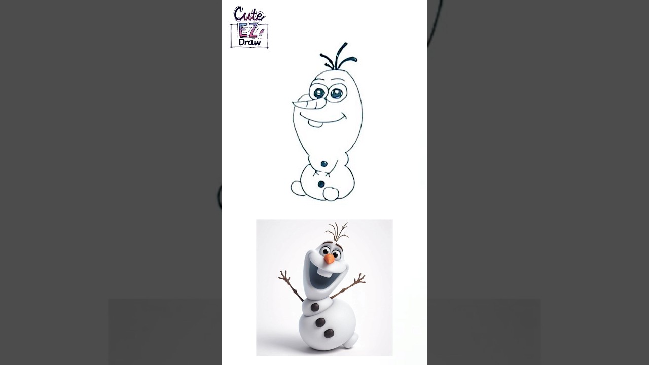 How to Draw Cute Olaf 