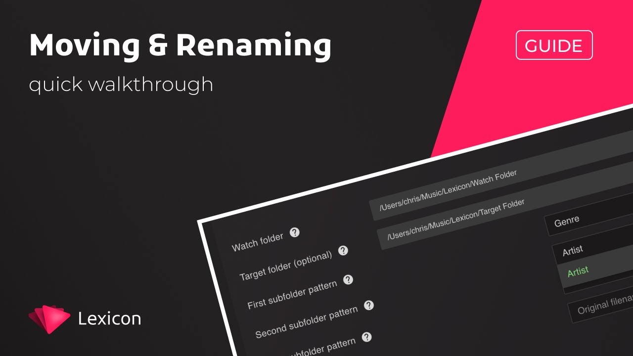 Move & rename your tracks automatically