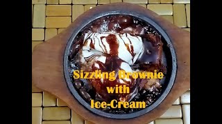 Sizzling Brownie with ice cream| How to make perfect brownie at home |tasty chocolate desert at home