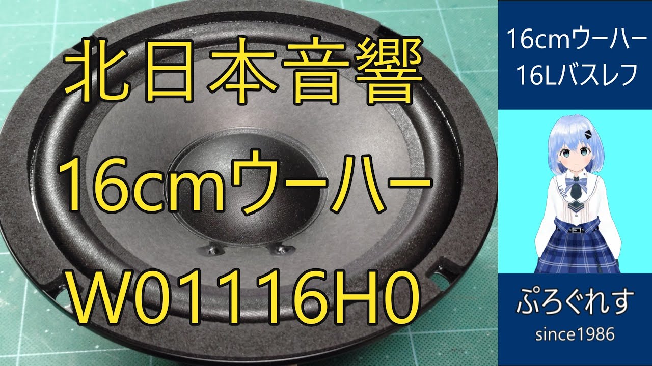 Kitanihon Onkyo 16cm woofer W01116H0 - YouTube
