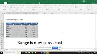 Excel Tips: Turn Your Data Range into a Table & Back | Table vs Range Explained #excel