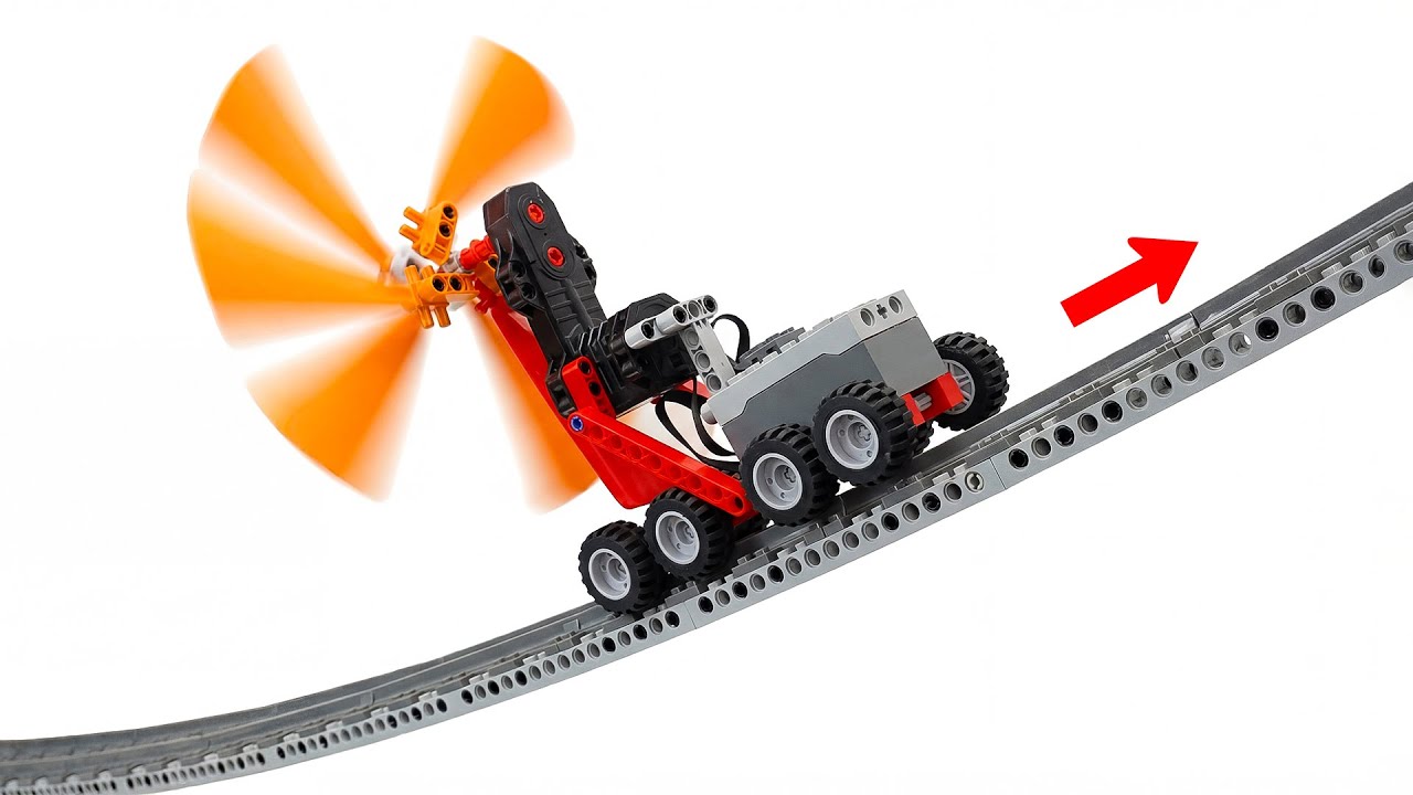 Testing Propeller-Driven LEGO Train on Steep Railway | Smart Lego