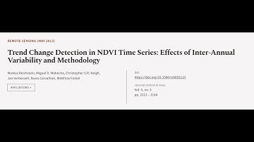 Trend Change Detection in NDVI Time Series: Effects of Inter-Annual Variability and M... | RTCL.TV