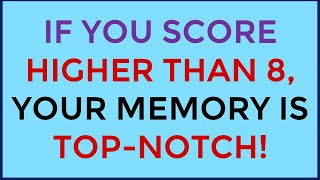 IF YOU SCORE HIGHER THAN 8, YOUR MEMORY IS TOP-NOTCH! 🧠 | GK Quiz