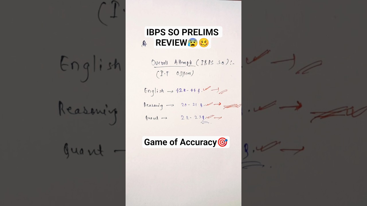 IBPS SO Prelims exam review📝🎯|IT Officer paper Shift-1😱😰