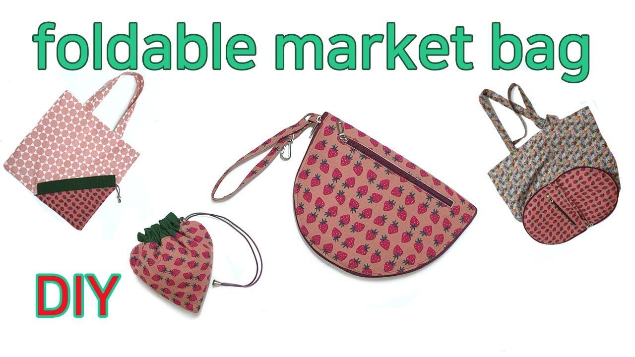 DIY Foldable Market Bag/접이식 장바구니 만들기/ Foldable Market Bag tutorial/Faltbare Markttasche