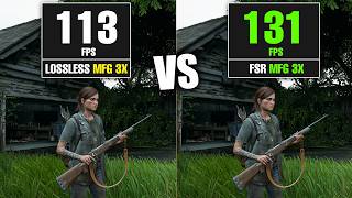 Lossless Scaling LSFG 3X vs DLSS Enabler 3X FSR 3 FG | TLOU P2 | Which Frame Generation is Better?