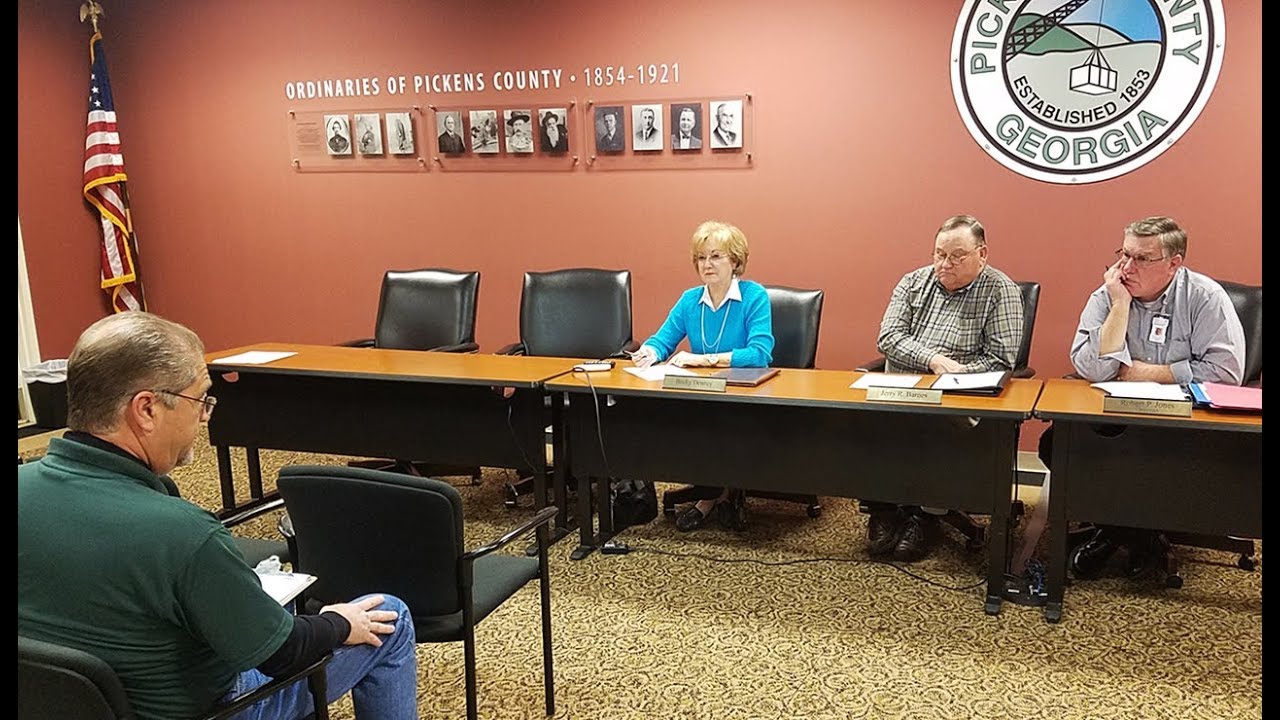 Pickens County Commissioners Work Session March 2018 YouTube