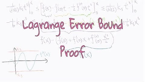 Lagrange Error Bound Part 2 ("Proof")