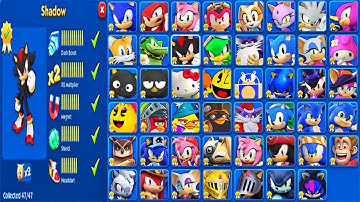 Sonic Dash - Shadow vs All Bosses Zazz Eggman - All 47 Characters Unlocked