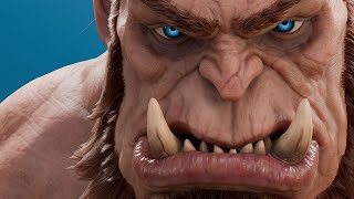 Substance Painter Dersleri -  Skin Texture Paint - Time Lapse ORC Model