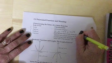 PC 2.1 | polynomial functions  part 1