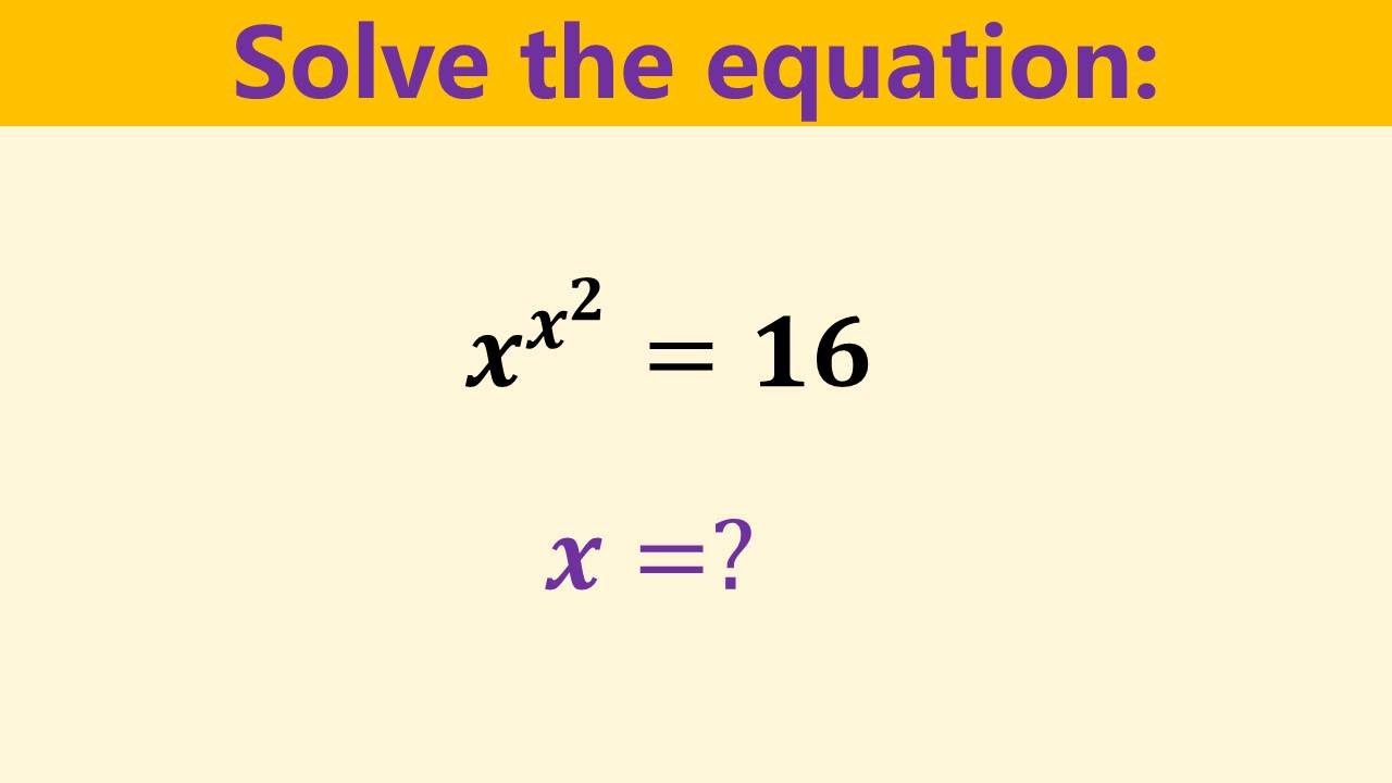 Equation Solving in Math Olympiad Question | Can you solve with this ...