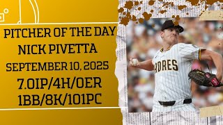 Nick Pivetta Pitcher of The Day Highlights September 10th, 2025