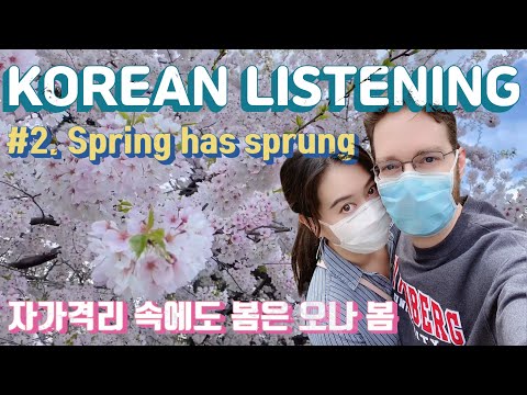 Korean Listening #2 (Beginning and Intermediate): Spring Has Come! | Korean Dream with J: 한국어 듣기 연습