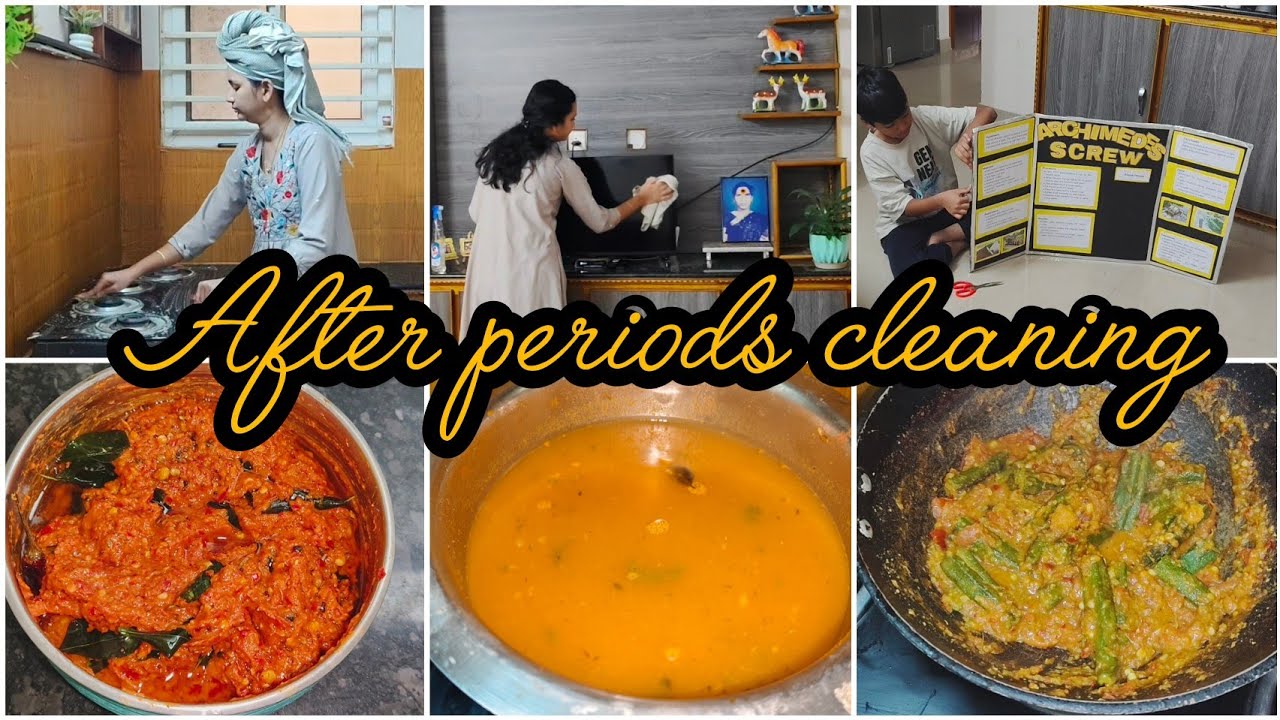 Periods వస్తే చాలు ఎంత పని ఉంటుందో| మా వాడు చేసిన ప్రాజెక్టు వర్క్|పండుమిర్చి పచ్చడి |బెండకాయ కర్రీ