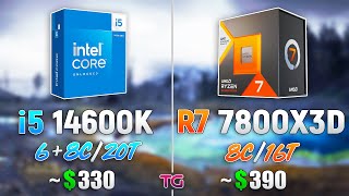 Core i5 14600K vs Ryzen 7 7800X3D - Test in 8 Games