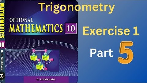 Optional Maths-10 | Trigonometry class 10||SEE 2081||Multiple Angles