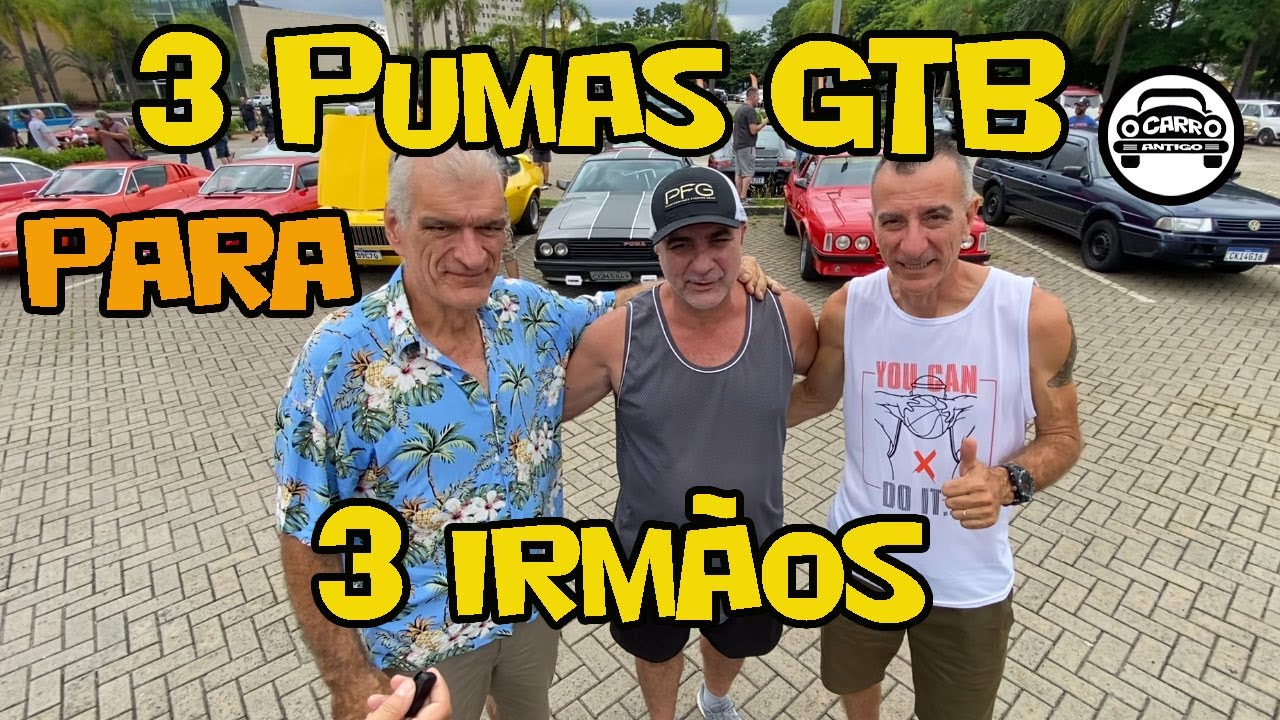 IRMANDADE PUMA, 3 PUMAS GTB para 3 IRMÃOS – História de família unida pela paixão por carros antigos