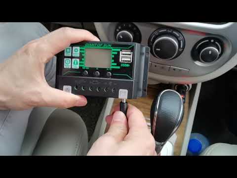 Solar Panel Cigarette Lighter Battery Charger