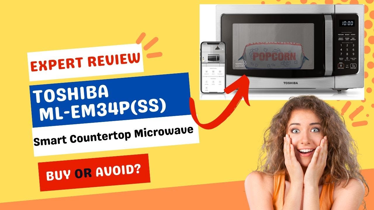  TOSHIBA ML-EM34P(SS) Smart Countertop Microwave