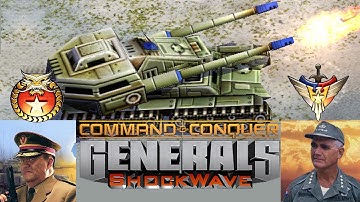 Command & Conquer Generals: ZH - Shockwave Mod - Skirmish (China Tank General vs. USA Armor General)