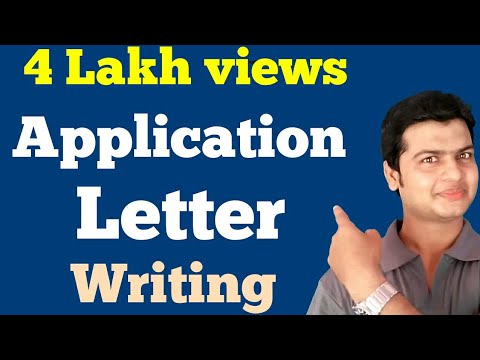 How to write an application letter youtube