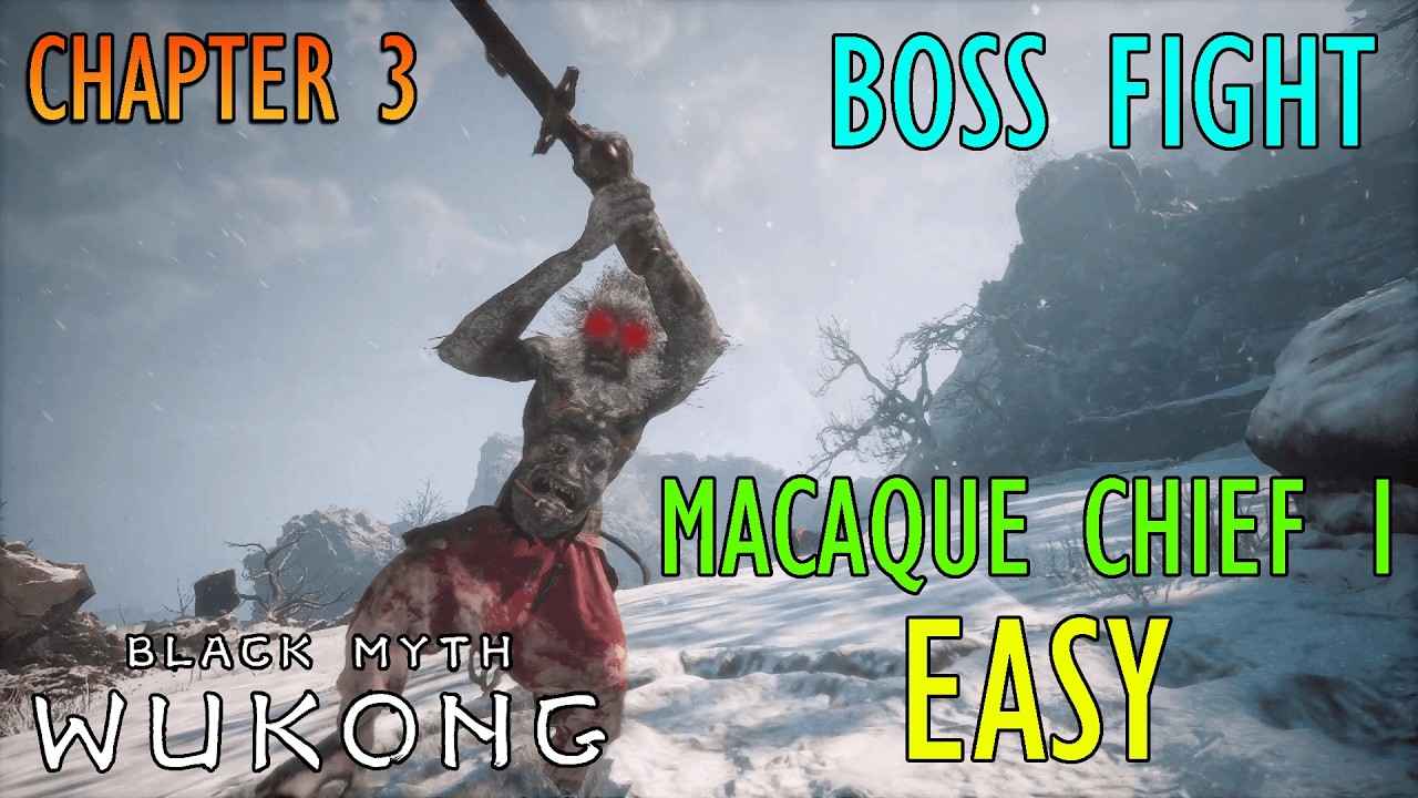 Black Myth Wukong Macaque Chief 1 Boss Fight | Black Myth Wukong Chapter 3 Gameplay Part 49