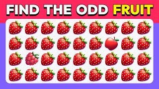 Find the ODD One Out - Fruit Edition 🍏🥑🍓 30 Easy, Medium, Hard Levels Quiz
