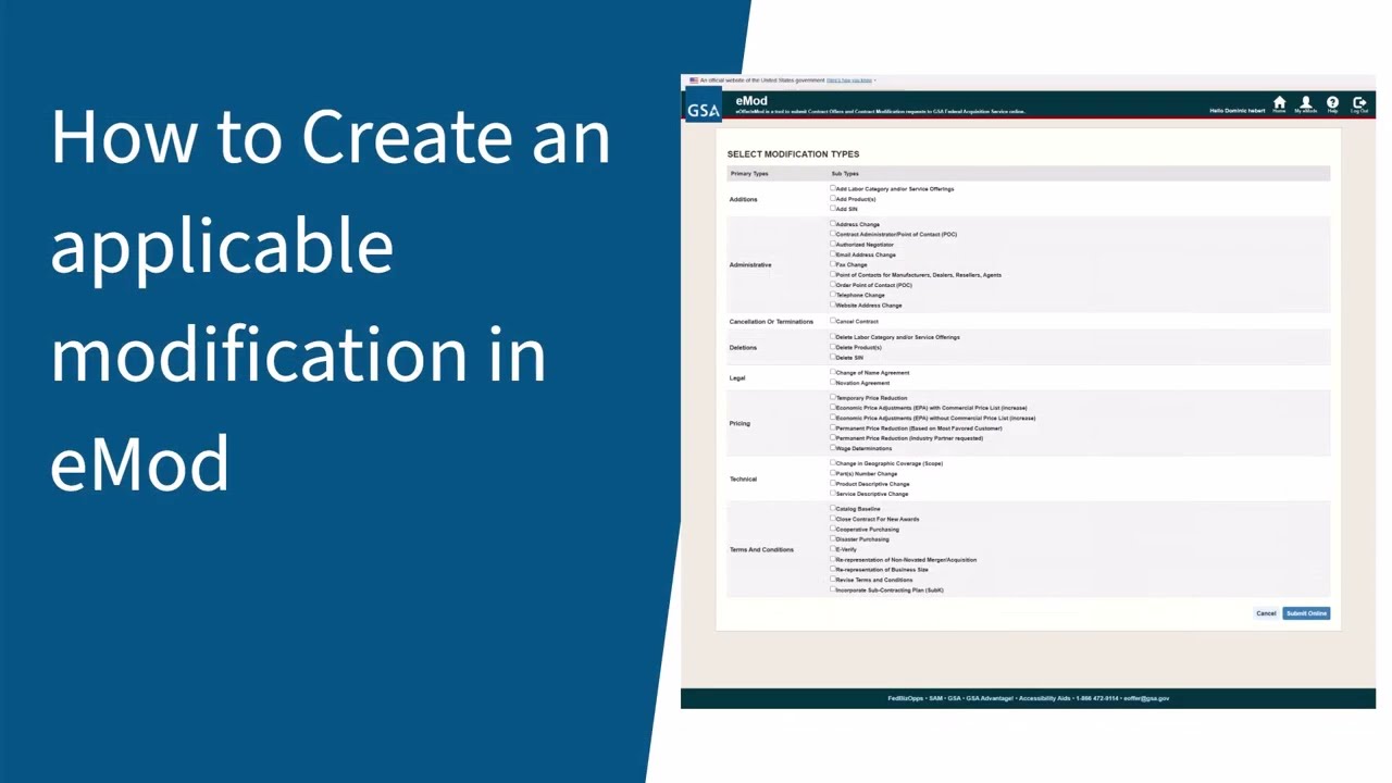 Changing Services: Create the Change Services Catalog Action - MAS Vendor Training